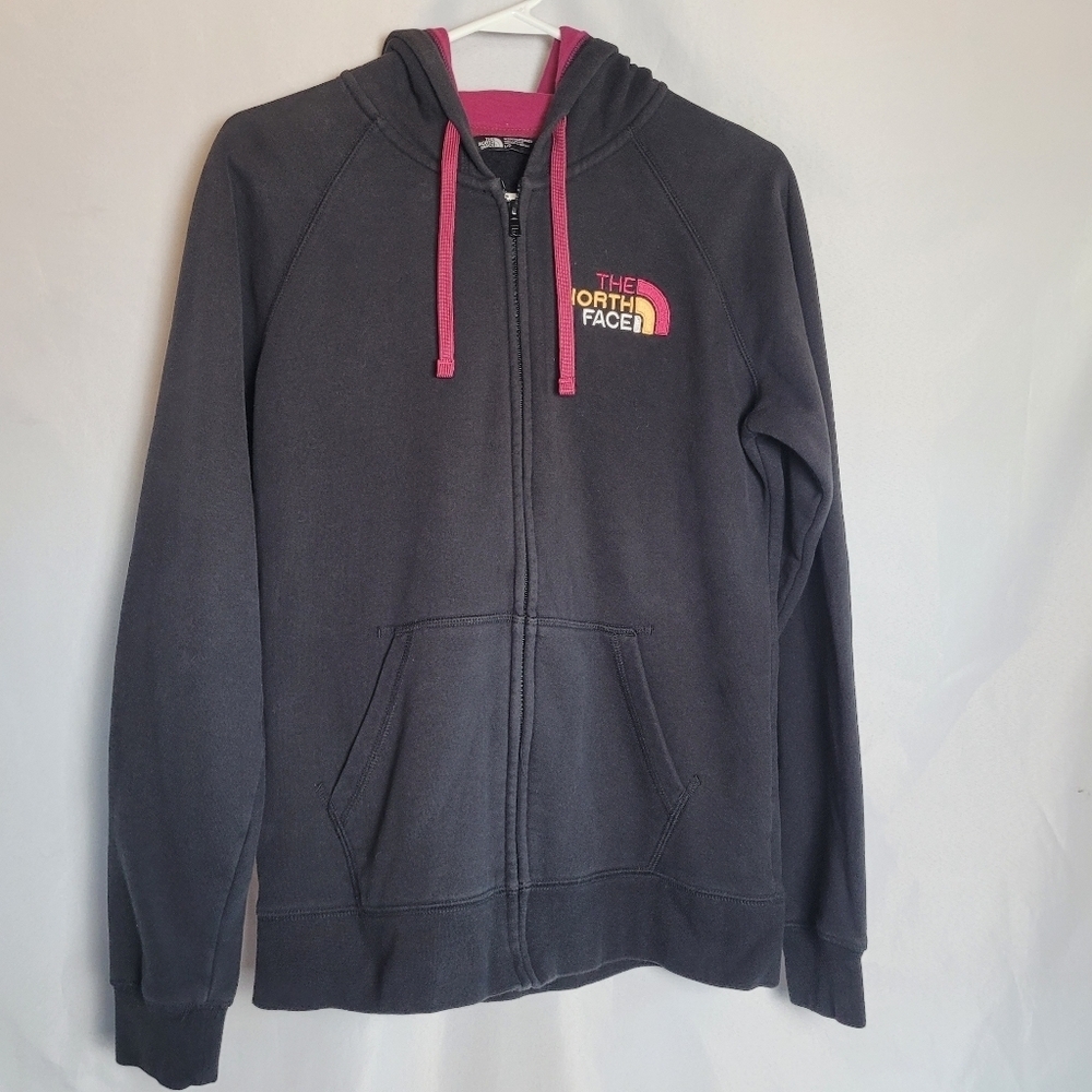 The North Face Black Hooded Full Zip Sweatshirt Women's Size Large